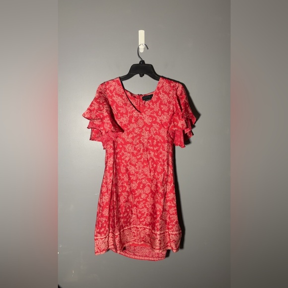 Hatch Maternity The Grace Flutter Sleeve Mini Dress Size Small - Picture 2 of 5